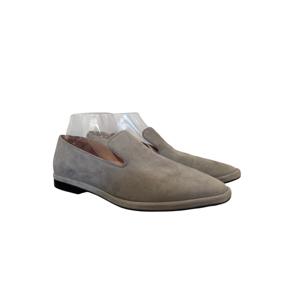 Clergerie Paris Olympia Suede Slip On Loafers Womens Size 39.5 (US 9) Gray